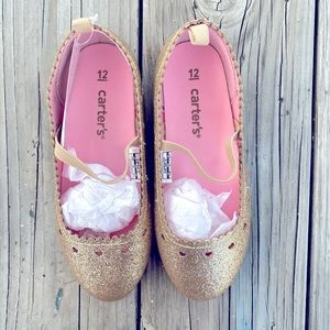 Toddler Carter's Ellaria Ballet Flats in Gold (Kid’s Size 12)
